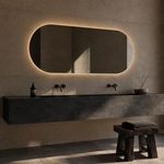 Ovaler LED-Spiegel 260 × 40 cm, Touch-Schalter – Produktbild 4