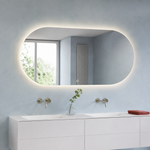 Ovaler LED-Spiegel 80 × 30 cm, Touch-Schalter – Produktbild 1