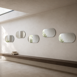 Spiegel in Kapselform 120 × 20 cm, rahmenlos, mit Spiegelaufhängungen und Dübeln – Ansicht 4