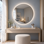 Runder LED-Spiegel Ø100 cm, rahmenlos, Handgestensensor – Produktbild 3