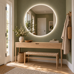 Runder LED-Spiegel Ø150 cm, rahmenlos, Handgestensensor – Produktbild 4
