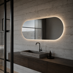 Ovaler LED-Spiegel 120 × 50 cm, Touch-Schalter – Produktbild 2