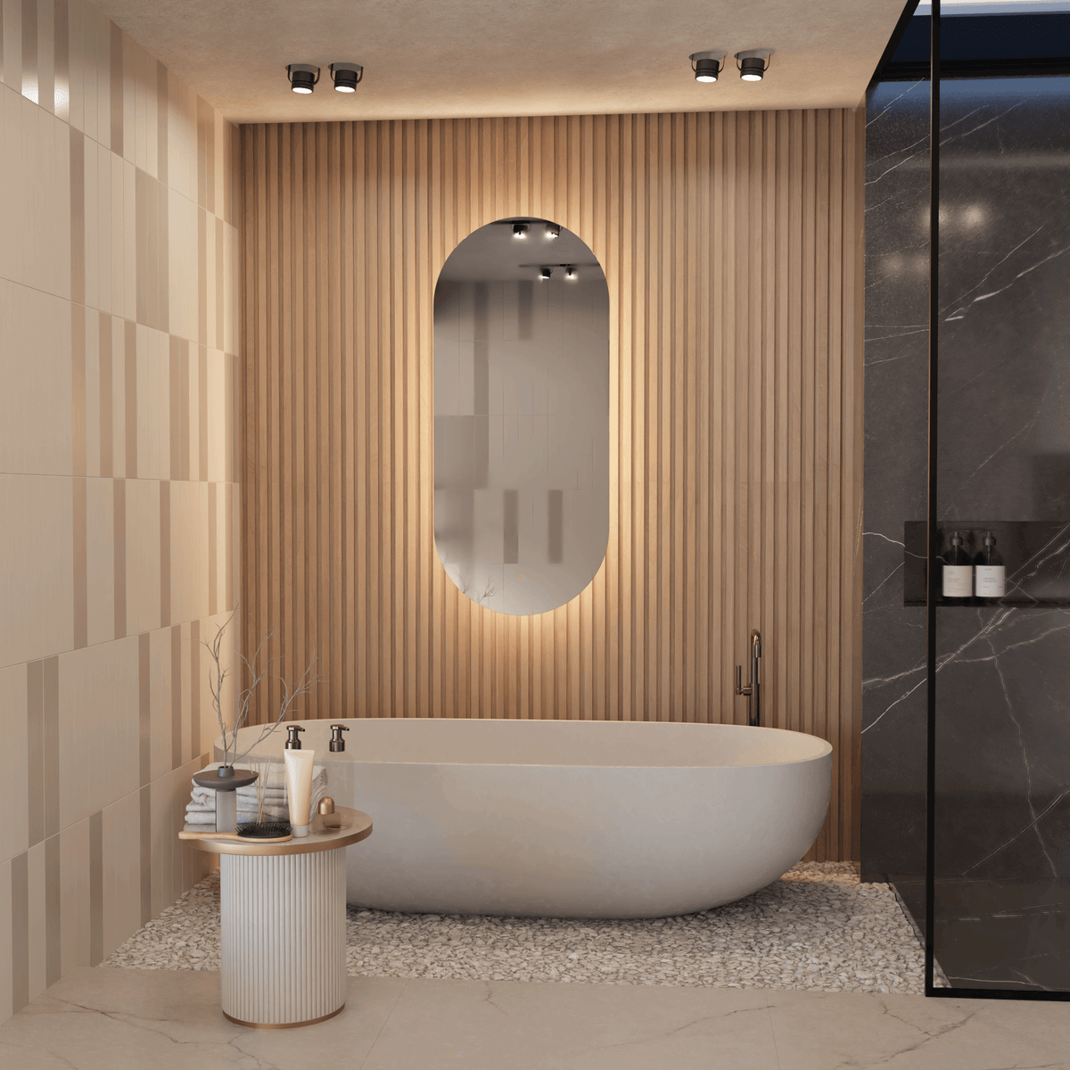 Ovaler Spiegel mit LED-Beleuchtung – AD-INNOVATION
