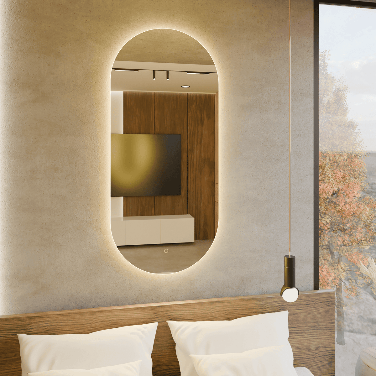Ovaler Spiegel mit LED-Beleuchtung – AD-INNOVATION