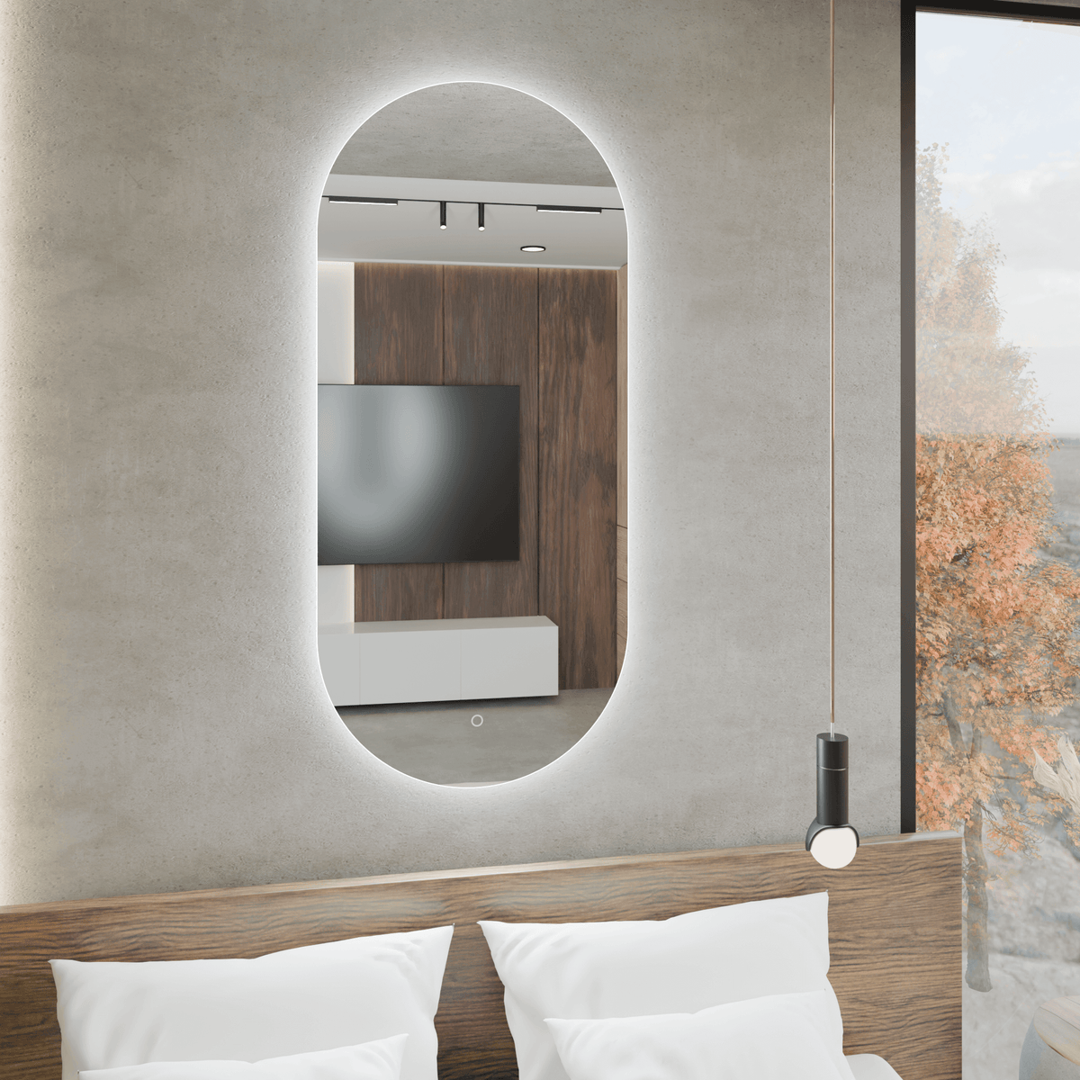 Ovaler Spiegel mit LED-Beleuchtung – AD-INNOVATION